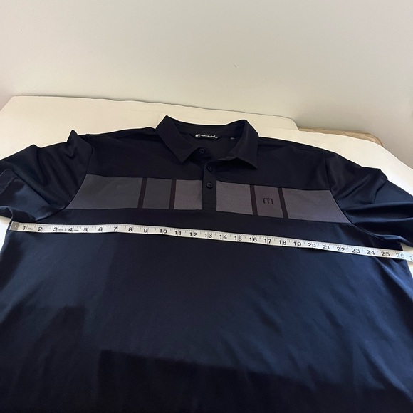 SOLD - On another Platform! Travis Mathew Black Colorblock Polo Golf Shirt XXXL - Picture 6 of 7